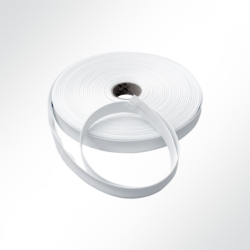 Stamoid Edge PVC-beschichtetes Einfassband schneeweiß 25mm für Markisenstoffen, LKW-Planen, Bootspersenning