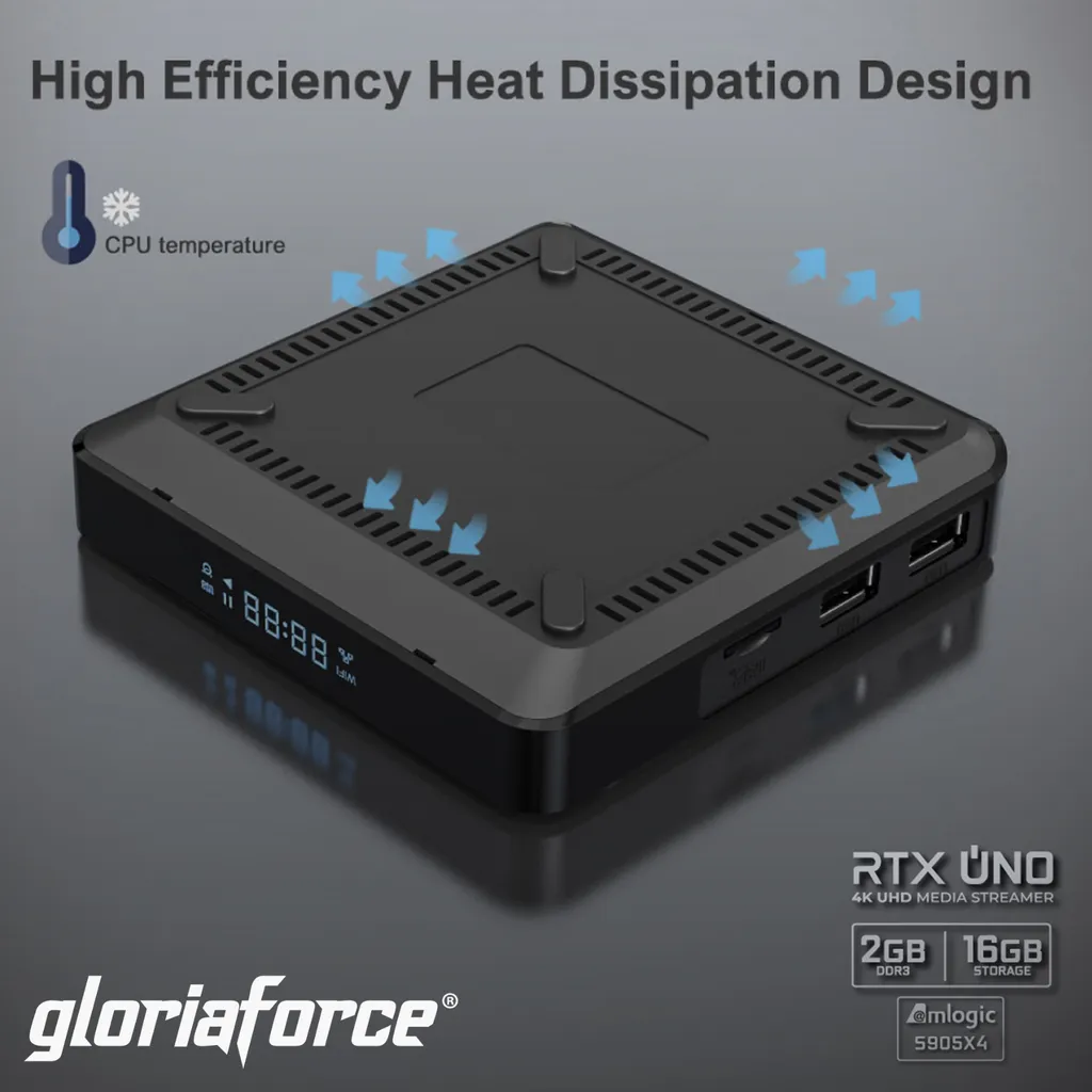 Box TV 4K GloriaForce RTX Uno pour Streaming Fluide Android 11 et Bluetooth - 9