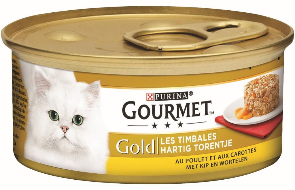 Gold savoury tower mit Huhn und Karotten 85g Katzenfutter Gourmet