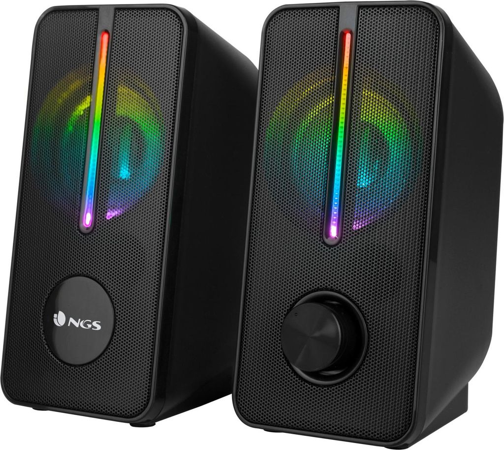 Ngs GSX-150 Drahtlose PC-Lautsprecher 12W 2.0 Kanäle RGB LED Schwarz USB