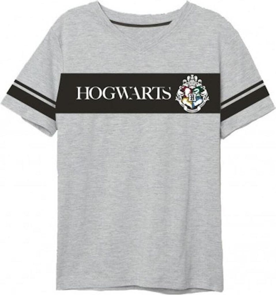 Harry Potter Herren T-Shirt „Triwizard Tournament“ | V-Ausschnitt | Grau,L