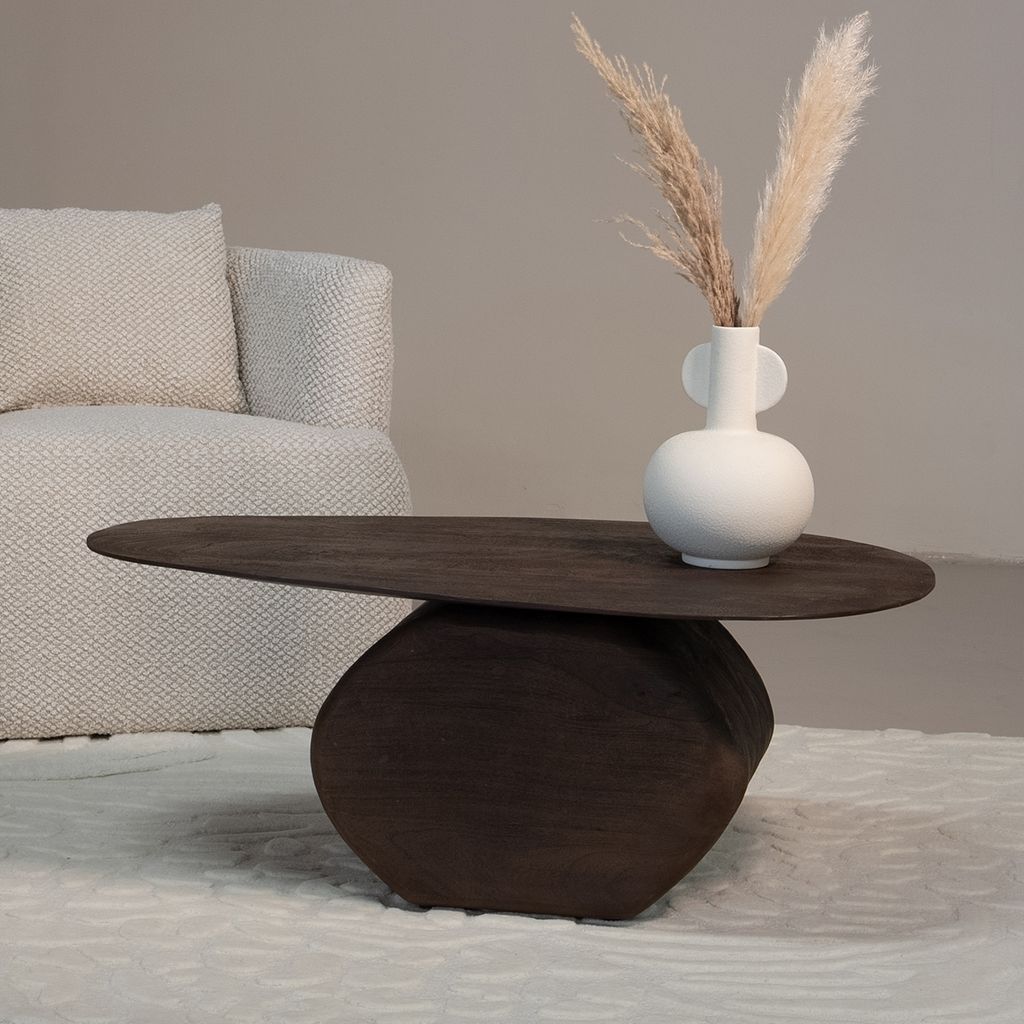 Couchtisch Braun - Mangoholz - 100cm - Couchtisch Ebbe - Giga Meubel