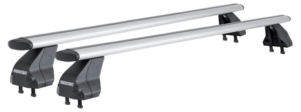 Menabo Omega Plus | Dachträger Mercedes - E (W213) 2016+ - Aluminium - Länge 130 cm - Tragkraft 75 kg - 2er-Pack