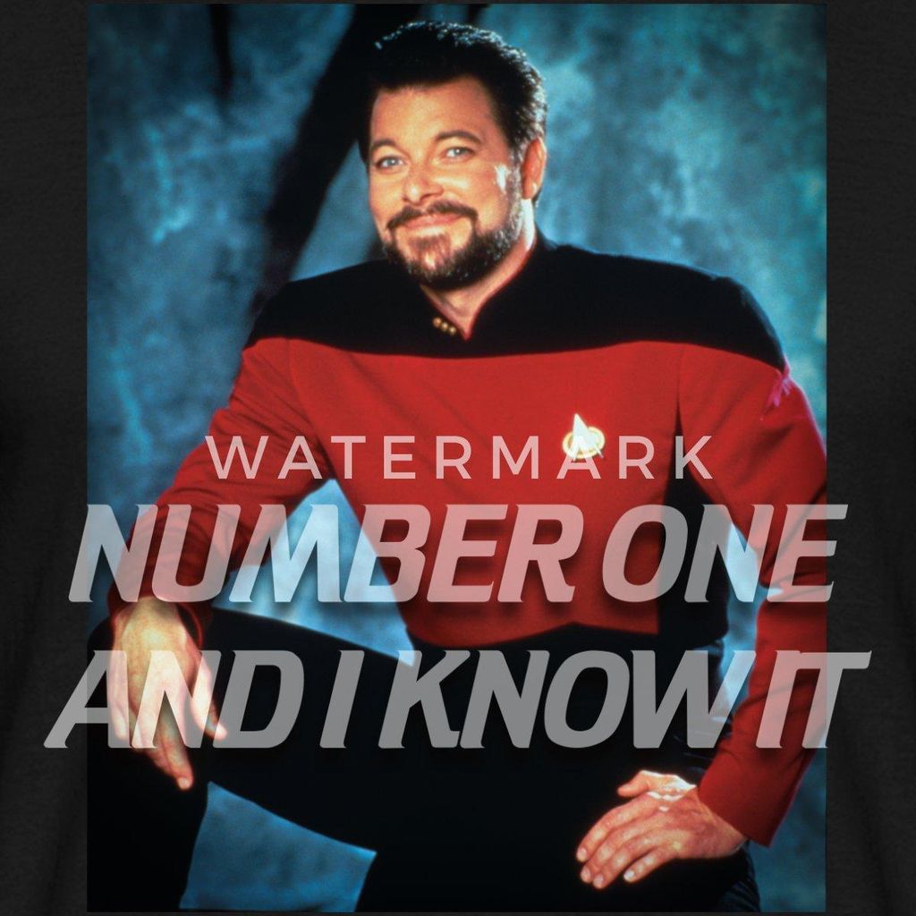 Spreadshirt Star Trek The Next Generation Riker Nummer Eins Männer T-Shirt, 4XL, Schwarz