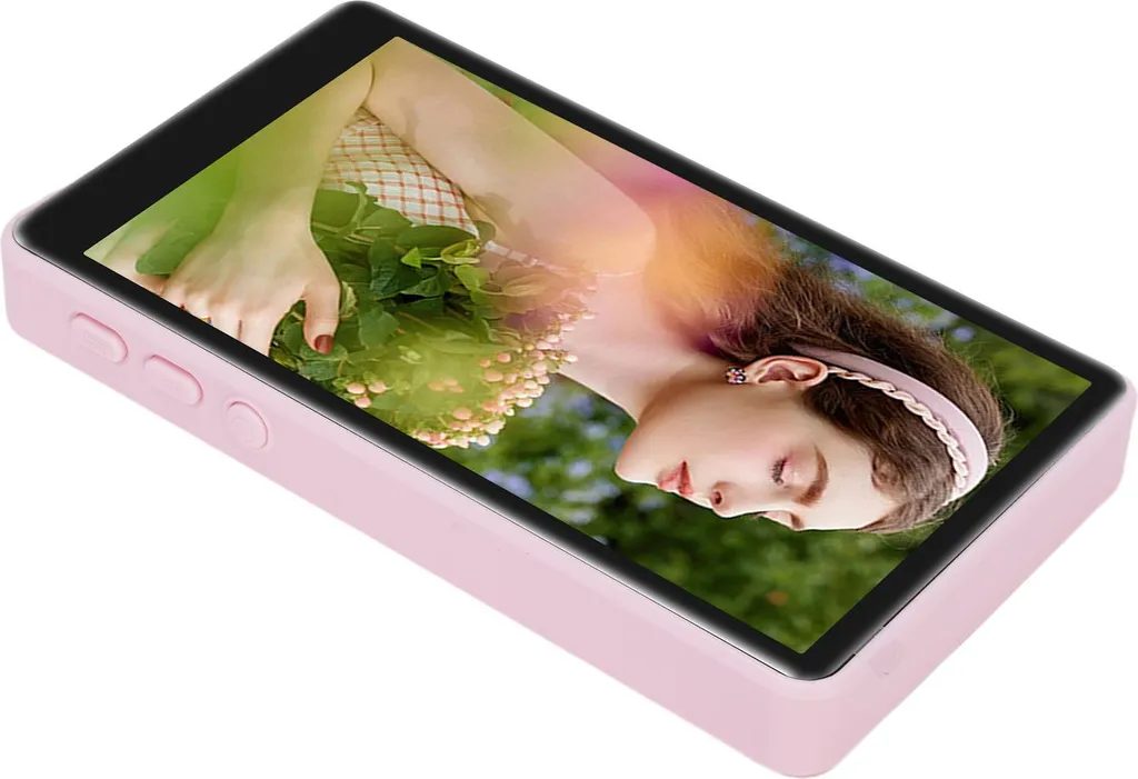 Écran vlog smartphone VLOG-01 avec télécommande bluetooth rose