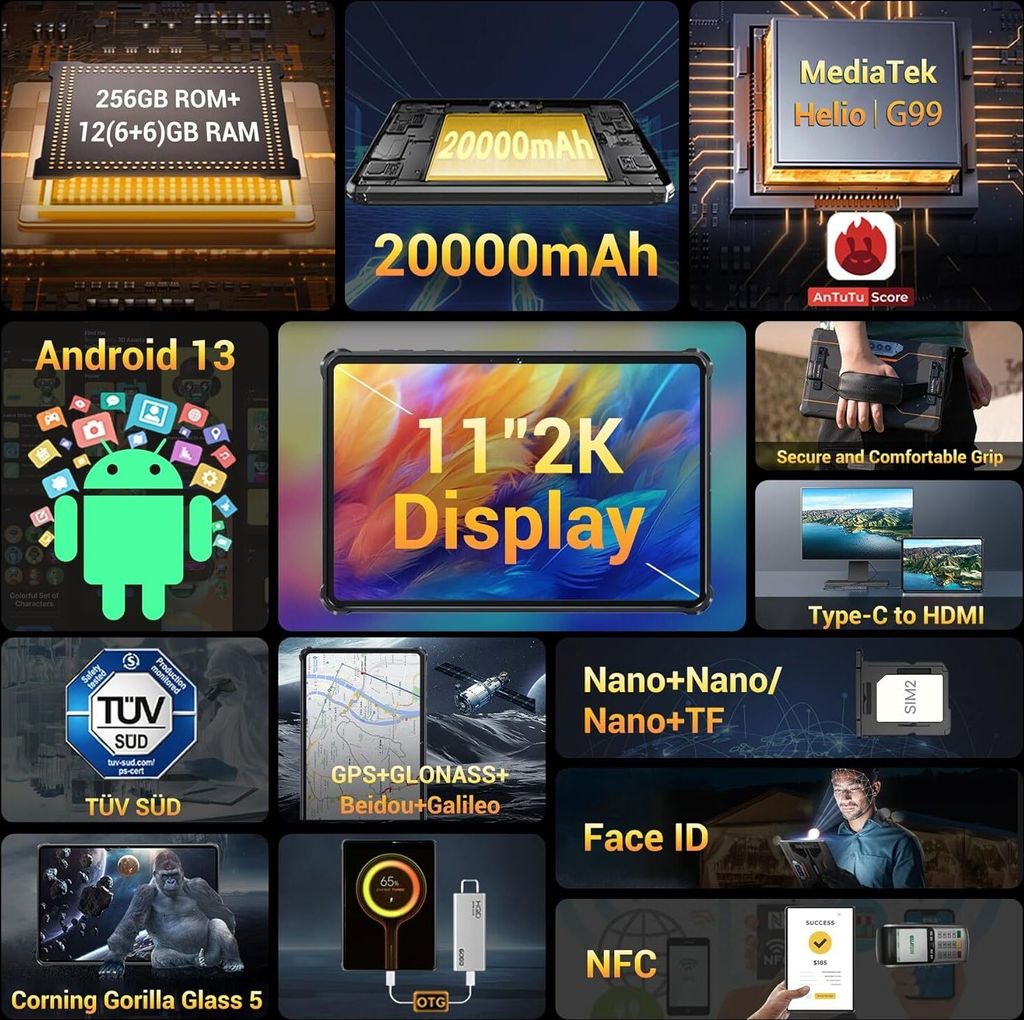 Oukitel Rt8 6gb/256gb 11´´ Tablet Durchsichtig One Size / Produktbild 10