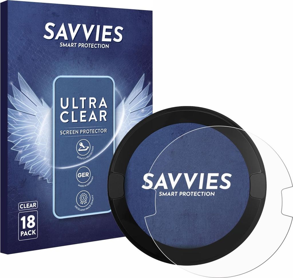 18x Für OOONO P-DISC NO2 Schutzfolie Savvies Displayschutz Display Schutz Folie Klar Transparent