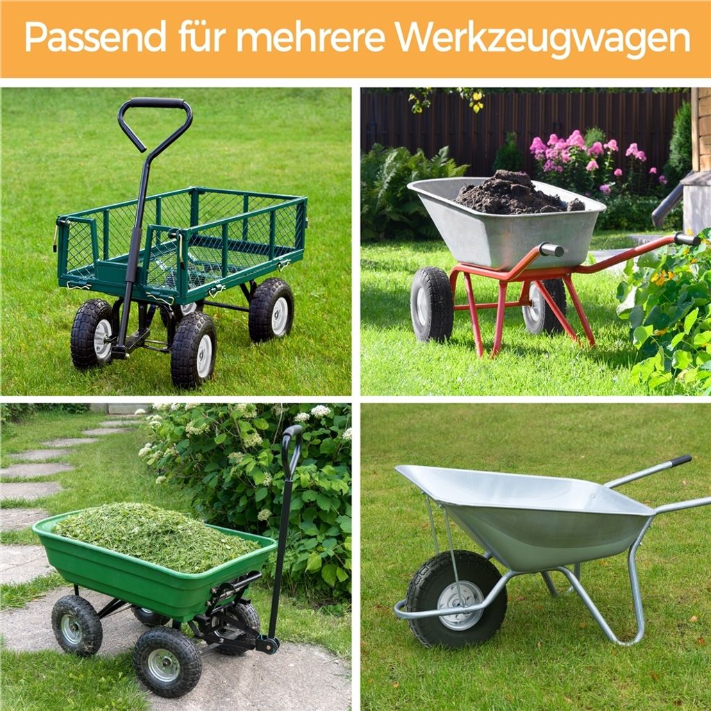 Yaheetech 2x PolyurethanRad Vollreifen Sackkarrenrad, ØxB Produktbild 8