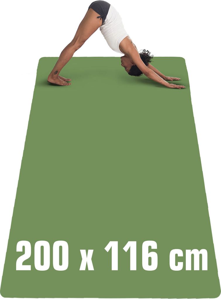200x116 XXL Fitnessmatte - 6mm Extra Breite Yogamatte - Produktbild 
