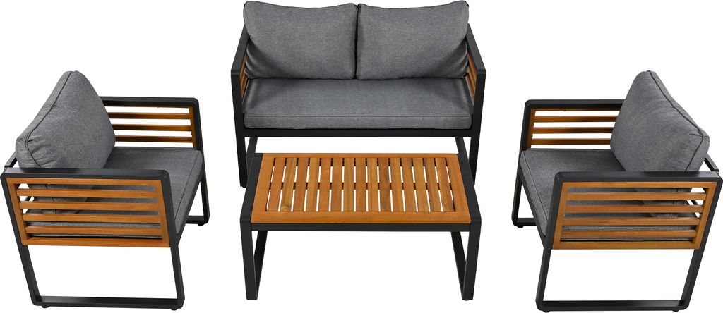Merax Gartenlounge Set 4-tlg. Terassenmöbel mit Produktbild 13
