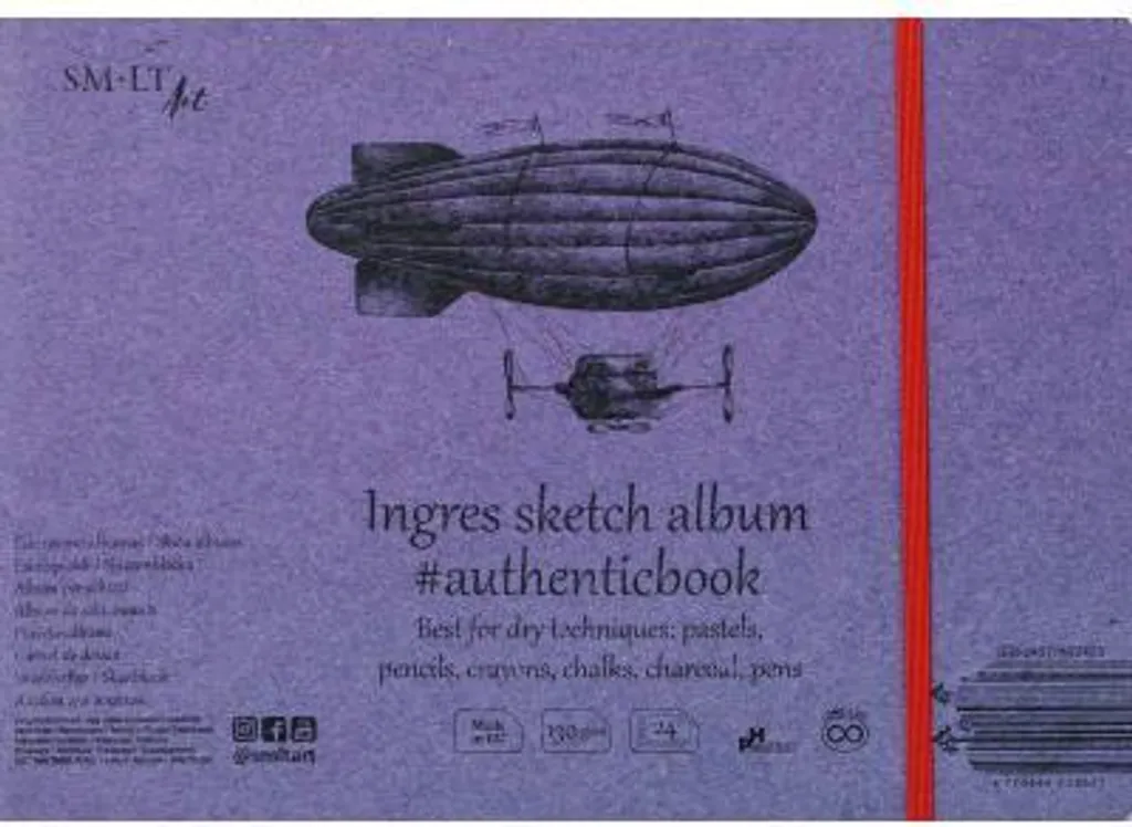 SMLT Art Authentic Ingres: Album Disegno 24,5x17,6 cm 130g/m²