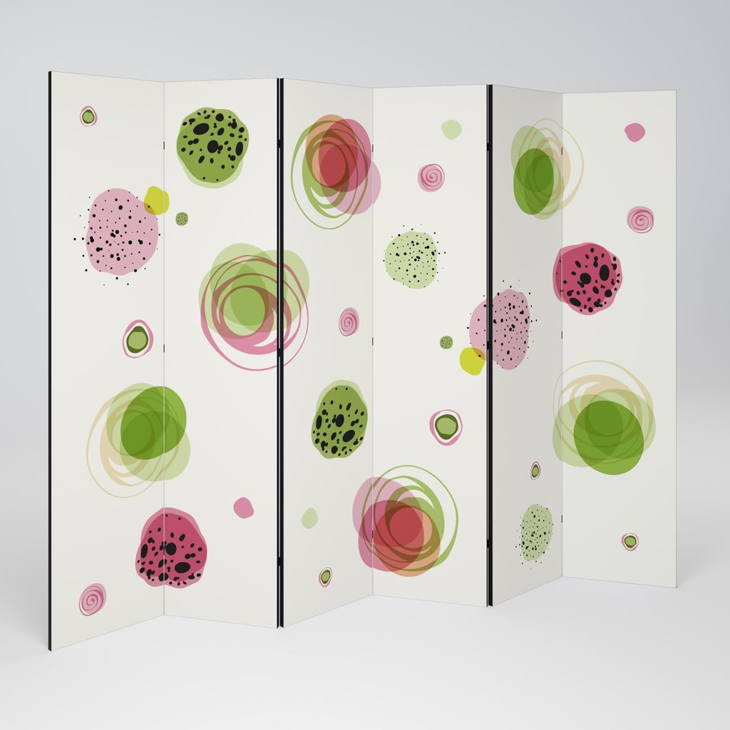 SpaceRebels Paravent Raumteiler - 6-teilig Raumtrenner, Druck 1-Seite - Raumtrenner - Trennwand Wohnung - Room Divider - Spanische Wand Deko Modern...