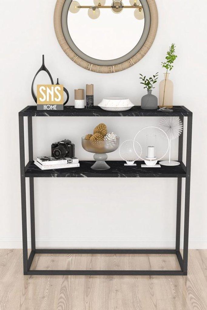 SNS Home - Metaal Leg Dressoir - Decoratieve Plank Dresuar - Console Metaal -