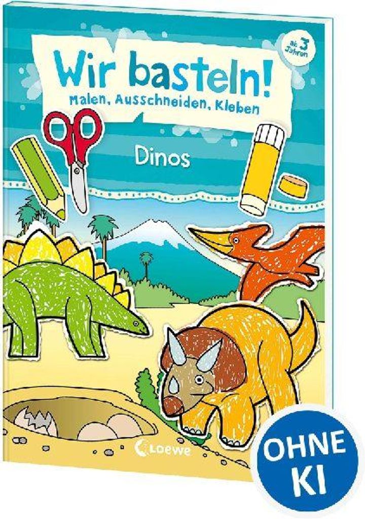 Wir basteln! - Malen, Ausschneiden, Kleben - Dinos Produktbild 