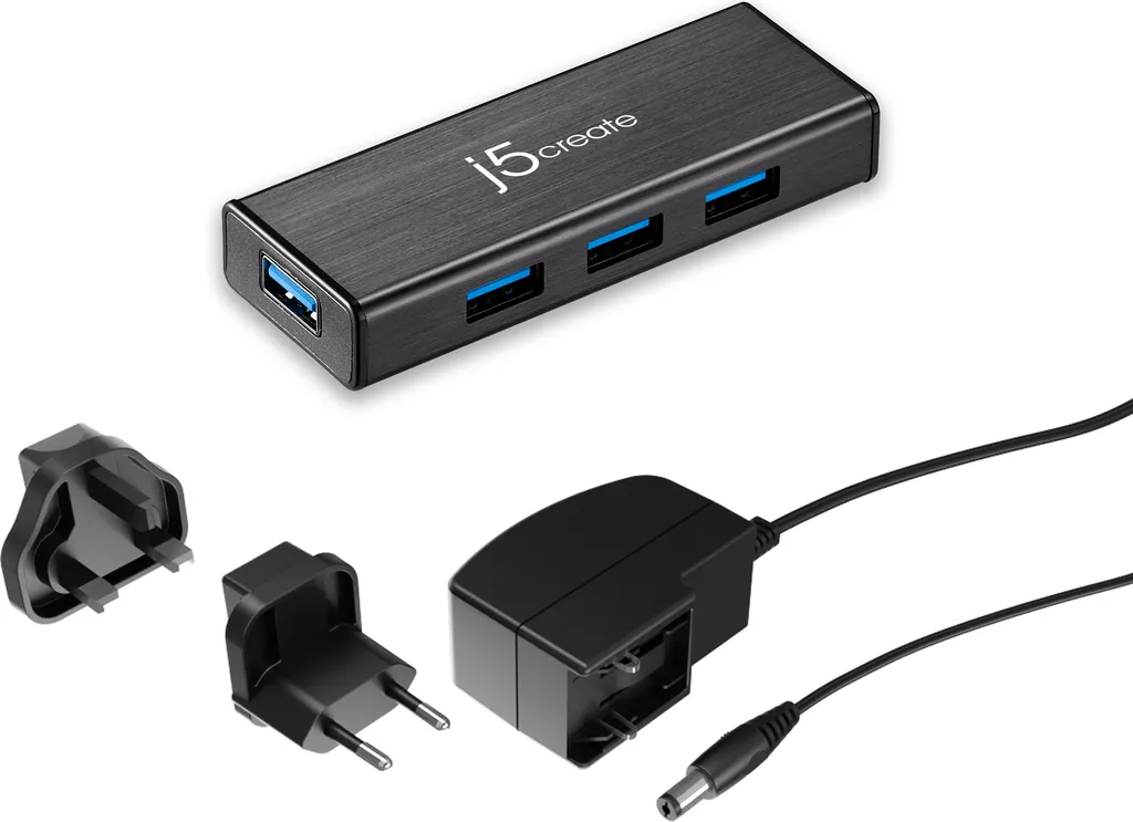 Hub USB 3.0 SuperSpeed j5create JUH340 transfert 5 Gbps compact - 8