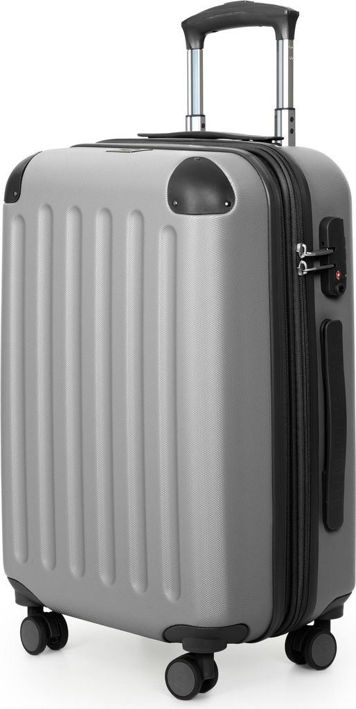 HAUPTSTADTKOFFER - Spree - Handgepäck mit Erweiterung, Koffer auf Rollen, Trolley Flugzeug Hartschalenkoffer Hand Luggage TSA, 55 cm, Cabin Bag ma...