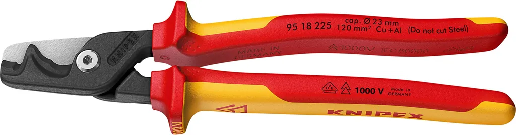 Cesoia KNIPEX StepCut XL 9518225 | Taglio Cavi 120mm² Isolamento VDE - 7