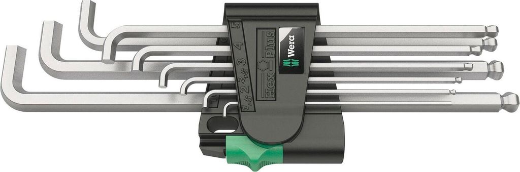 Wera 950/9 Hex-Plus 4 Winkelschlüsselsatz, metrisch, Produktbild 