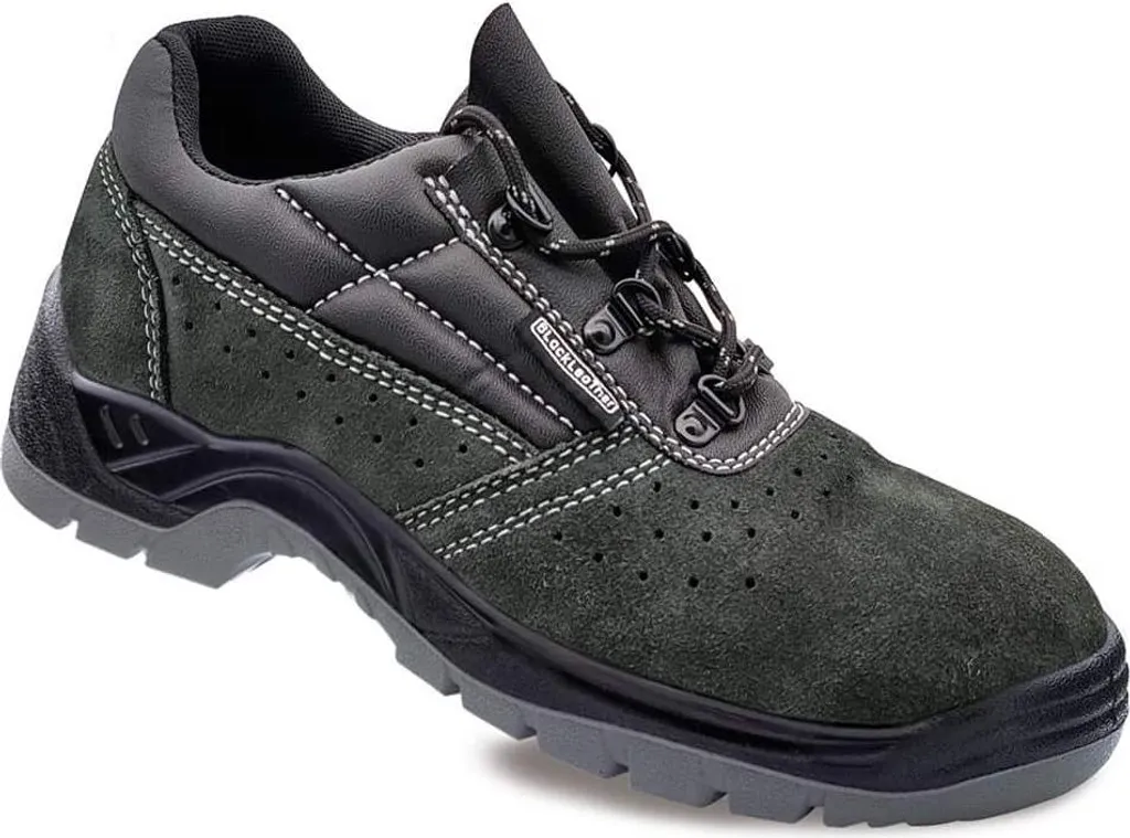 Chaussures de protection cuir gris perforé S1P SRC Blackleather 46