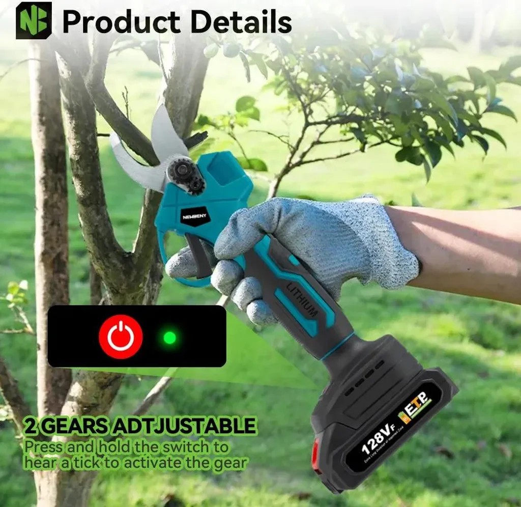Kit d'élagage sans fil : Mini-tronçonneuse et sécateur électrique 18V