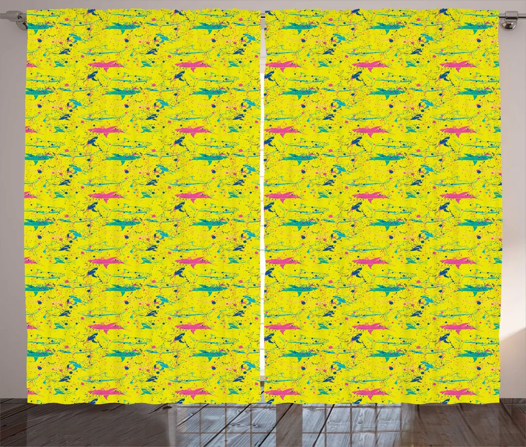 Rideau pour Fenêtre de Salon Style Sous-marin 280 x 225 cm Multicolore