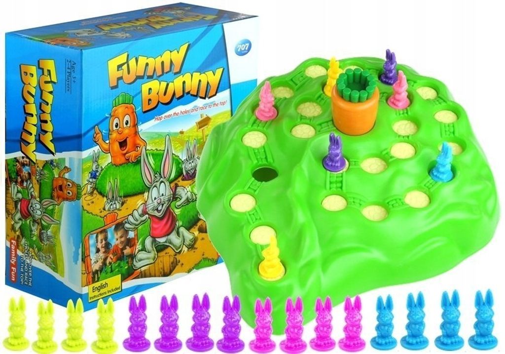 Králíci Rodinná hra Funny Bunny Race for Carrots Obrázok produktu 