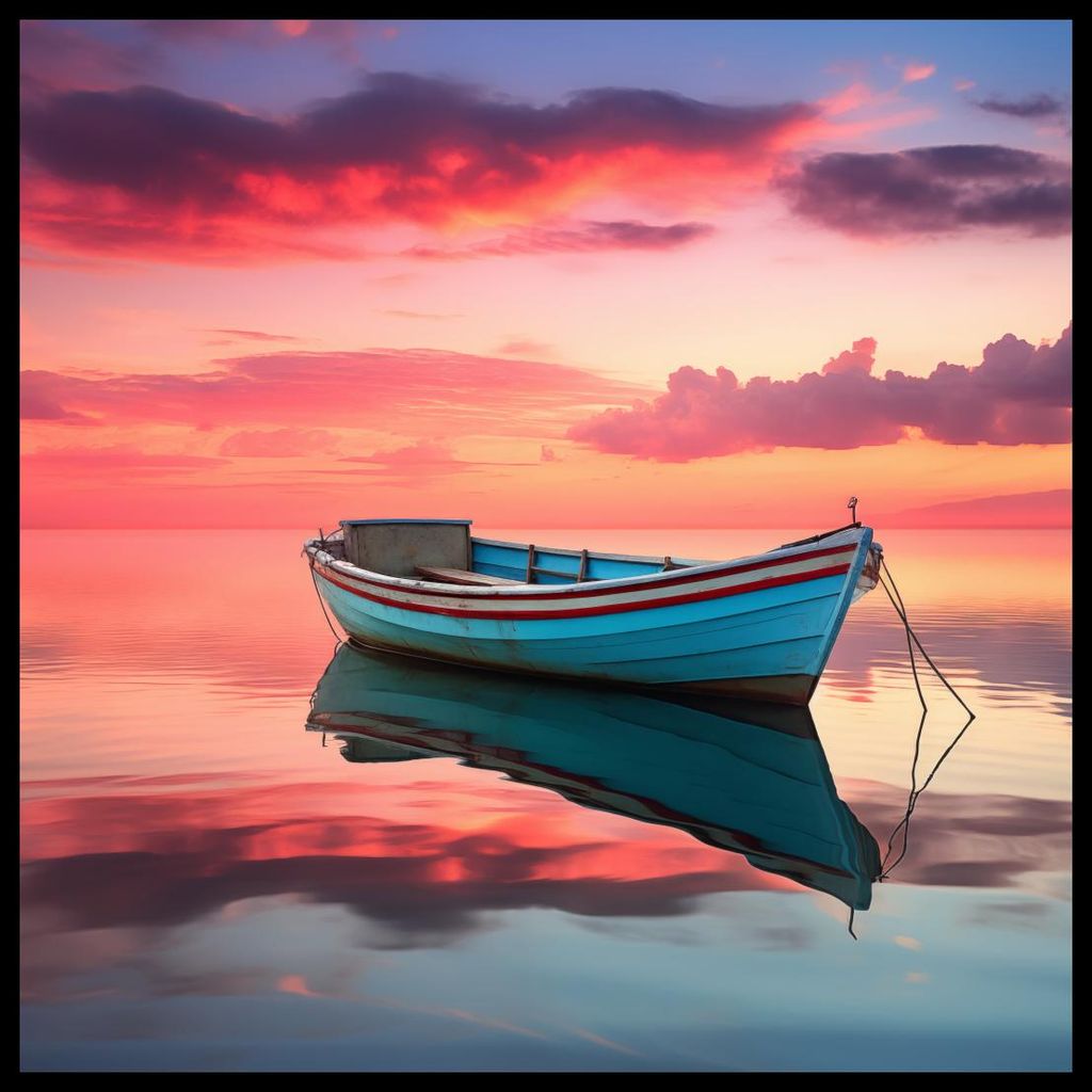 Plakat 80x80cm Ruhe vor dem Fang