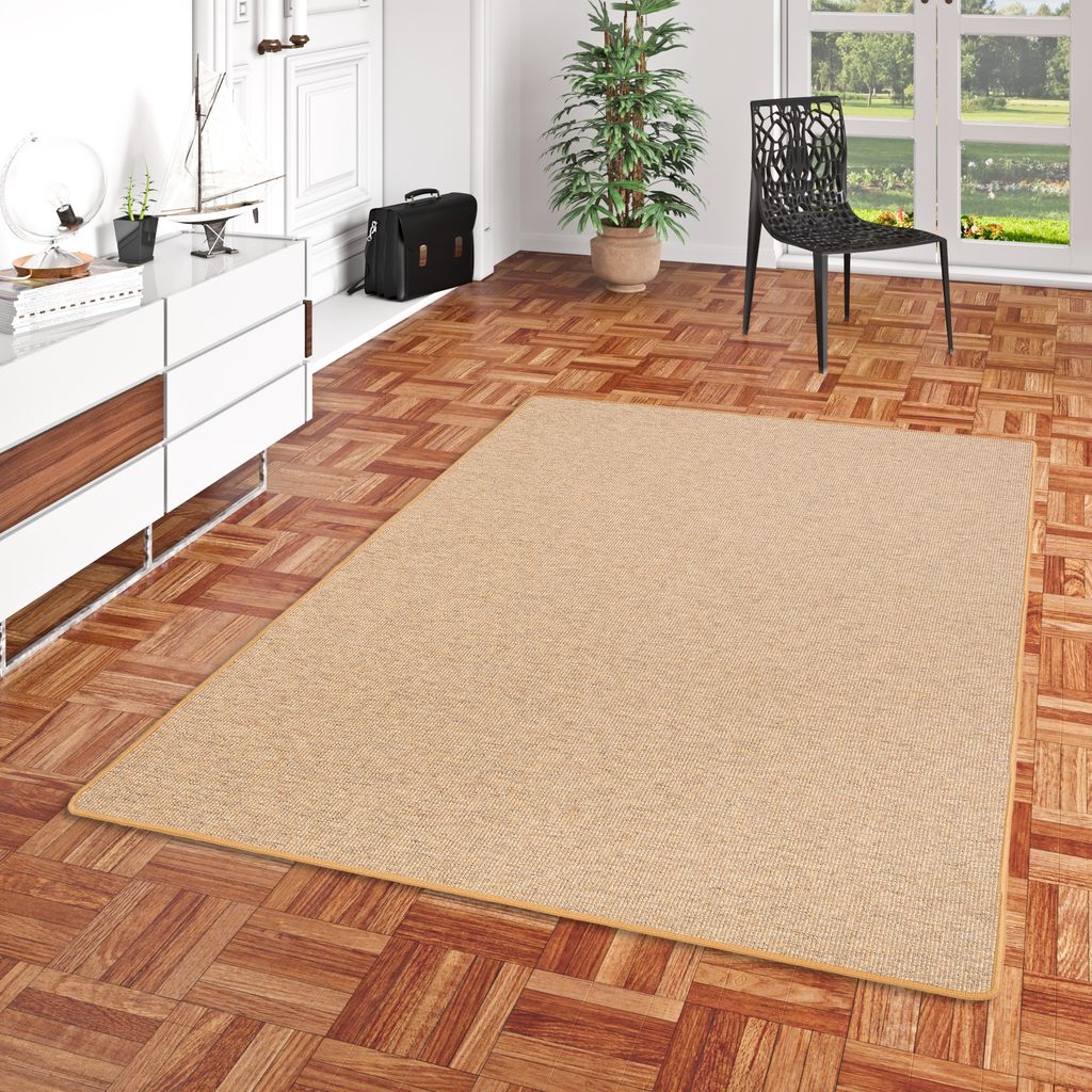 Natur Sisal-Optik Teppich Taff Nuss, Größe:80x200 cm