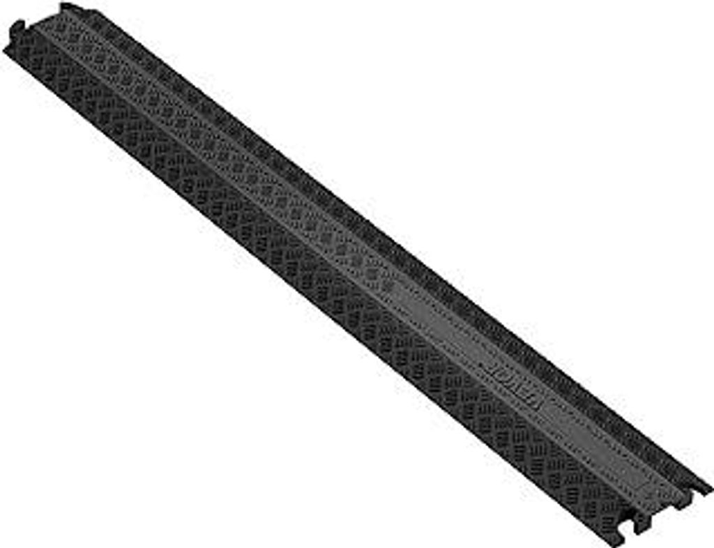 VEVOR 1-Kanal Schlauchbrücke 100x13x2cm Kabelbrücke aus TPR Überfahrschutz Kabel Max.907kg pro Achse Tragfähigkeit Kabelkanal Brücke Ideal fü...