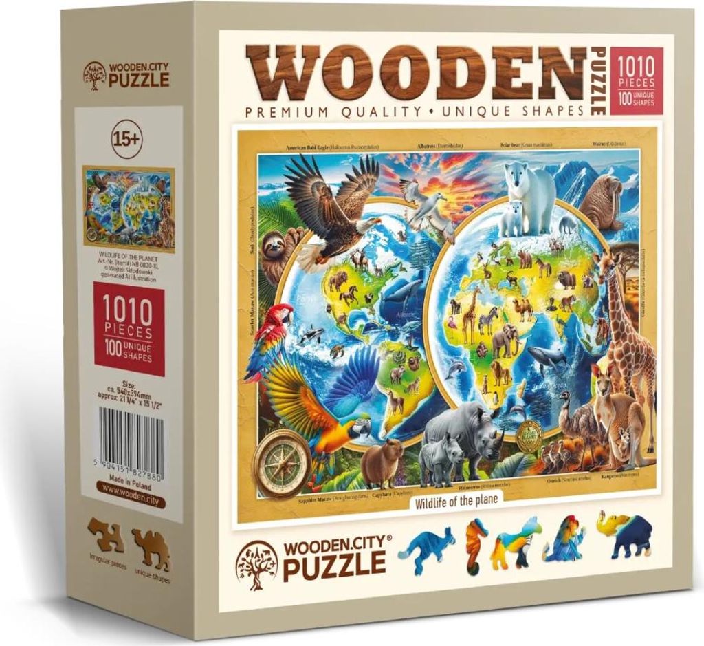 Puzzle in legno HOLZSTADT Il pianeta della natura, 1010 Immagine del prodotto 