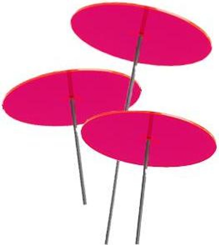 3 Stück! Sonnenfänger Rot-Rosa (Farbe fuchsia) groß 175x20 cm Cazador Del Sol