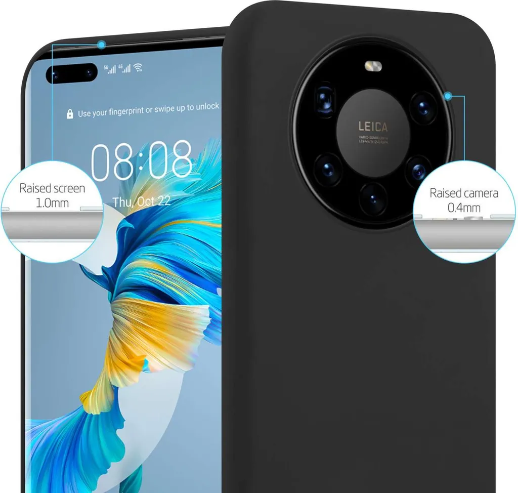 Funda | CADORABO Funda protectora de silicona, Compatible con Huawei MATE 20 PRO, LIQUID ROJO