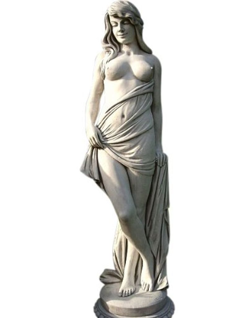 Schöne Frauenfigur aus Steinguss perfekt für den Garten die Terrasse oder den Vorgarten ist Frostfest Witterungsbeständig und Neu 150cm H, 4623