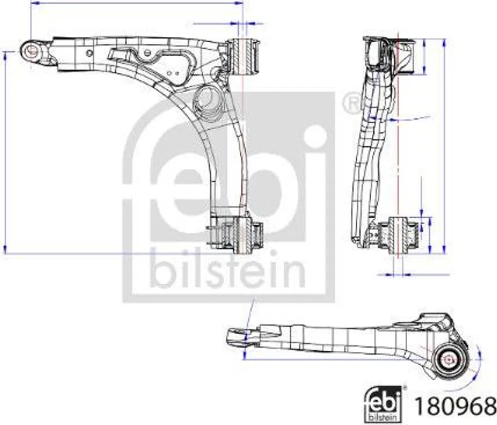 Bras de suspension FEBI BILSTEIN 180968 pour Crafter OE 2N0407151G