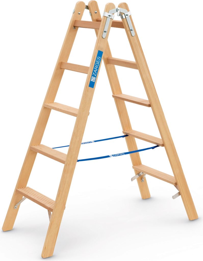 ZARGES Crestastep B - Holz-Stufenleiter 2 x 5 Stufen 40026