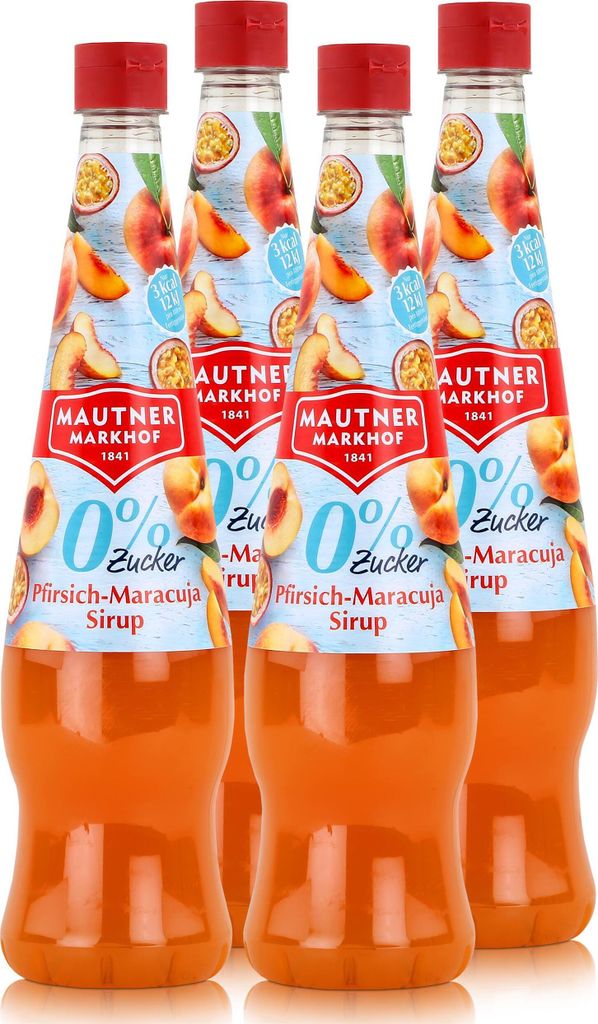 Mautner Getränkesirup Pfirsich-Maracuja 0% Zucker 0,7L - Produktbild 