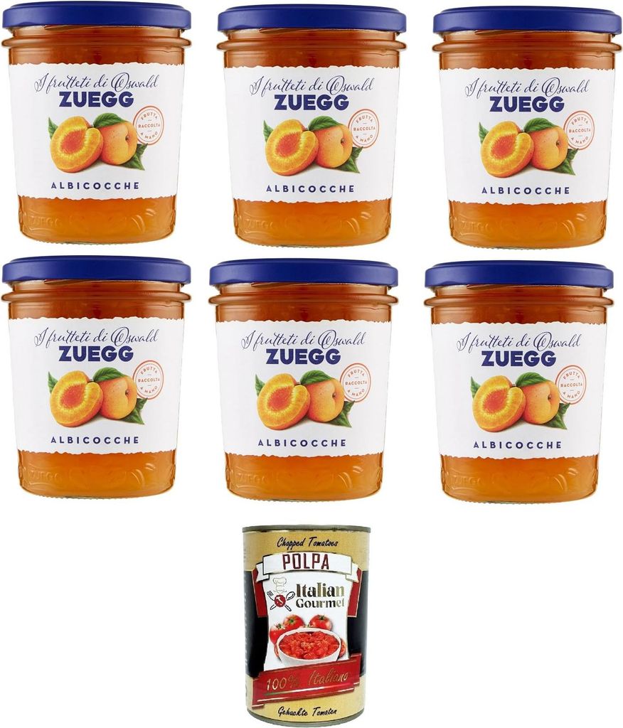 Zuegg I Frutteti di Oswald Zuegg Aprikosen, 6x320g + e Italian Gourmet Polpa 400g