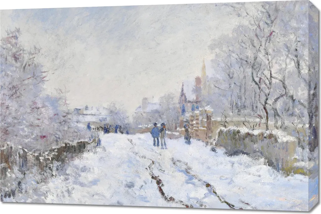 Arredo Salotto Vintage: Quadro Claude Monet Neve ad Argenteuil 90x60