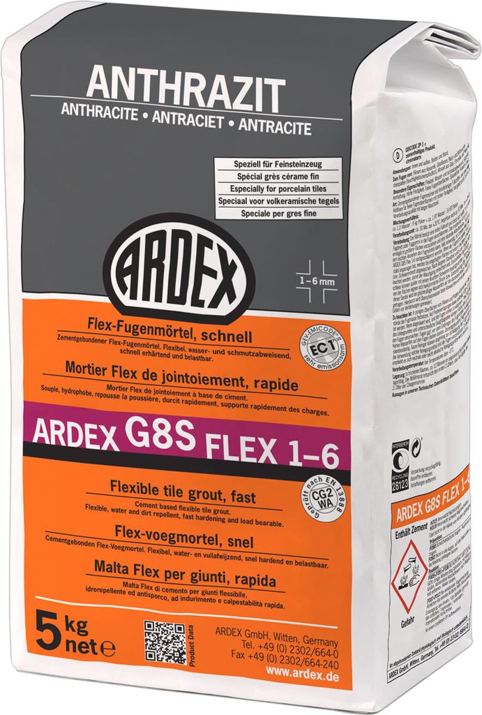 ARDEX G8S Flex-Fugenmörtel Anthrazit 5kg Beutel