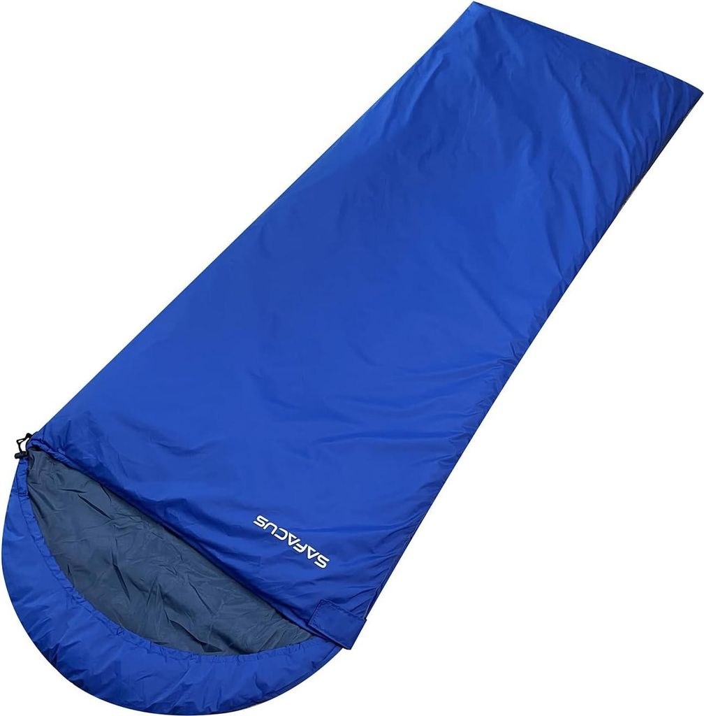 SAFACUS Camping-Schlafsack – 3 Jahreszeiten, warmes und kühles Wetter leicht, einfach zu bedienen, mit Kompressionsbeuteln für Erwachsene Kinder,