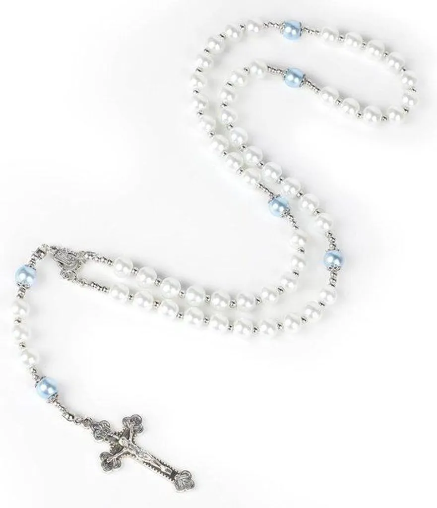 Cadeau de baptême idéal : collier catholique avec croix et chapelet