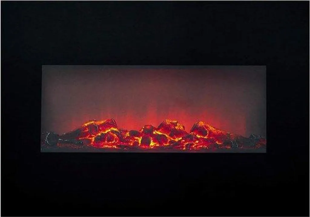Cheminée électrique murale 1800W avec éclairage LED d'ambiance intégré