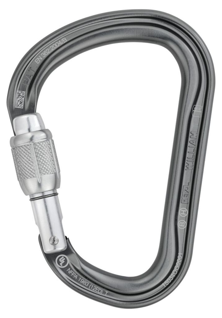 Petzl William XL-D Carabiner Gray Screw Lock