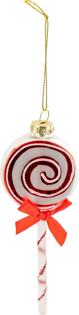 Sujet schnullerschleife glas h.14cm rot - Feeric Lights & Christmas