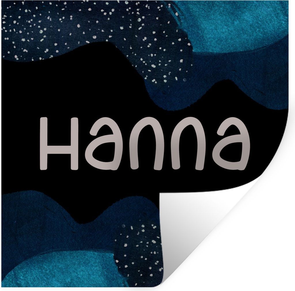 MuchoWow Wandtattoo Wandsticker Wandaufkleber Hanna - Pastell - Mädchen 50x50 cm Selbstklebend und Repositionierbar - Selbstklebend - Fototapeten