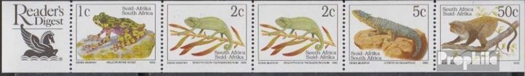 Briefmarken Südafrika 1993 Mi WZ5 postfrisch Bedrohte Tiere