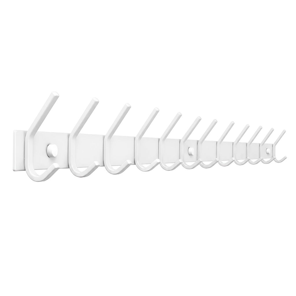 TOJ Wandgarderobe Weiß 94 cm – Edelstahl Garderobenleiste Produktbild 