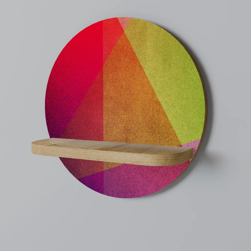 Étagère ronde design VIVID GEOMETRY pour décoration murale élégante