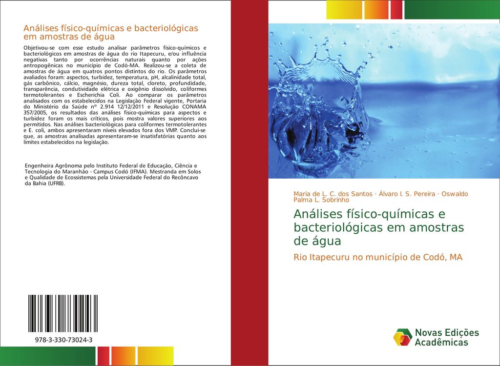 Análises físico-químicas e bacteriológicas em amostras de água