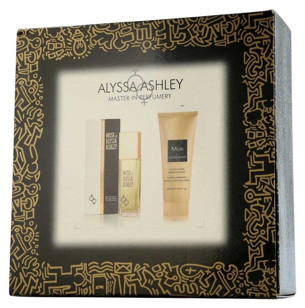 Alyssa Ashley Musk 50 ml EdT Set mit Glittering Hand & Body Produktbild 